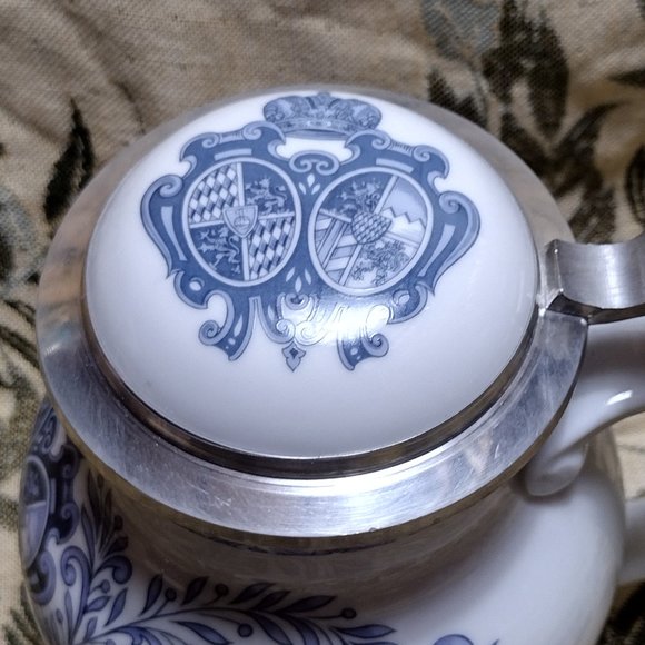 🎬Vintage🎬 Original Modell Alt Tettau-Royal-Anno 1800 Pewter Lidded Stein - Picture 5 of 8